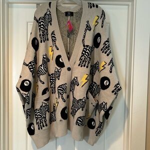 Dressed in LALA Good Luck Charm Oversized Cardigan